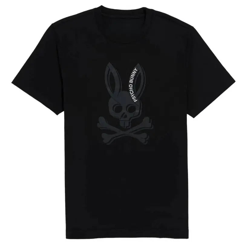 Psycho Bunny Skull Graphic T-Shirt, Black Bunny Print, Short Sleeve Cotton T Shirt, Crew Neck, Unisex Shirt, Gift for...
