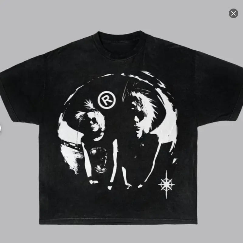 Punk Rock Tee, Goth, Y2K, Fashion, Streetwear, men, women, unisex, cotton Aesthetic Streetwear Y2k Tees