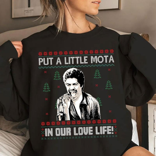 Put A Little Mota In Our Love Life Ugly Sweater, Labamba Mexican Movie Shirt, Old Movie Christmas Shirt, Christmas Ugly Sweater