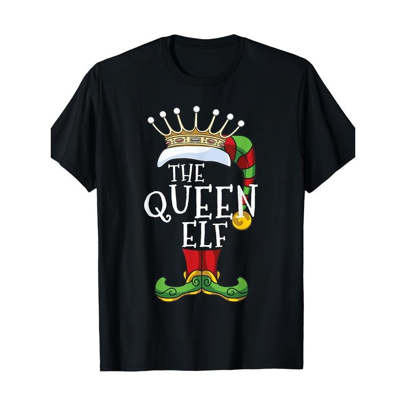 Queen Elf Graphic T-Shirt for Men, 100% Cotton Crew Neck Casual Tee, Short Sleeve, All-Season, Slight Stretch, Regular Fit, Digital Heat Transfer Design - Weekend Casual Wear Made in USA