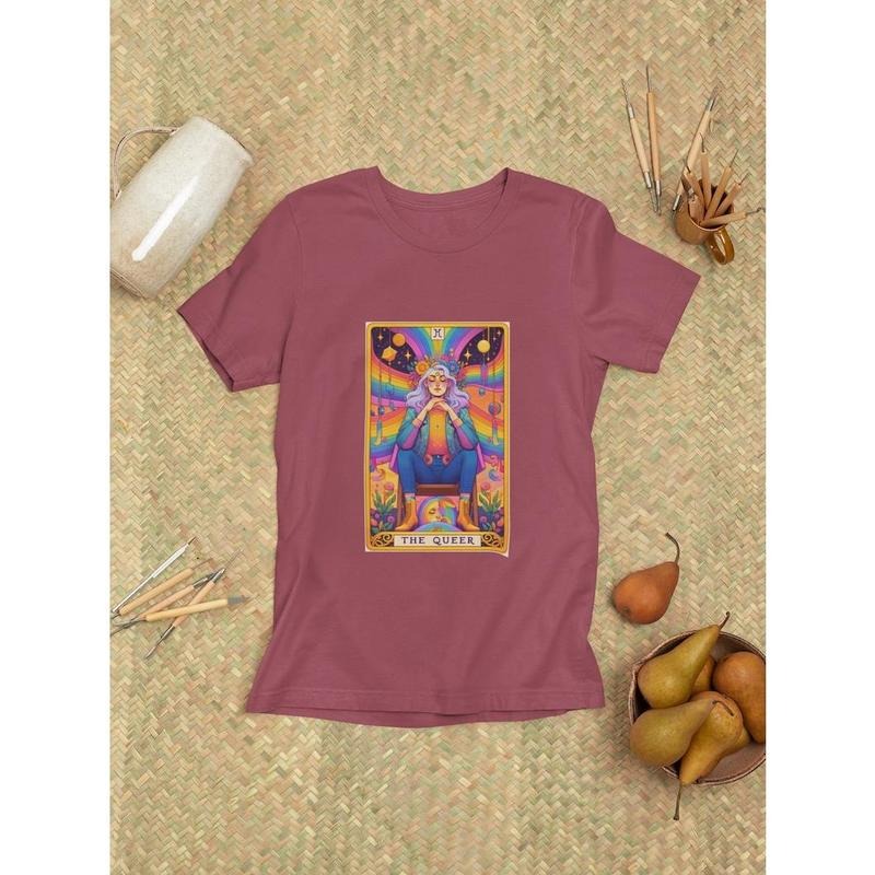 Queer Tarot Card Shirt, Gay Pride Tee, Non-Binary, Queer Clothing, Gift for LGBTQ, Genderqueer Tee, Unisex Shirts, Plus Sizes, Pride Month Hoodie, T-shirt and sweater