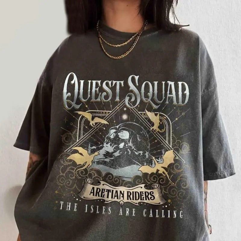 Quest Squad Comfort Colors Shirt, Quest Squad Ridoc Onyx Storm Shirt, Fourth Wing New Merch, Dragon Rider Shirt,Onyx Storm Book Inspired Tee