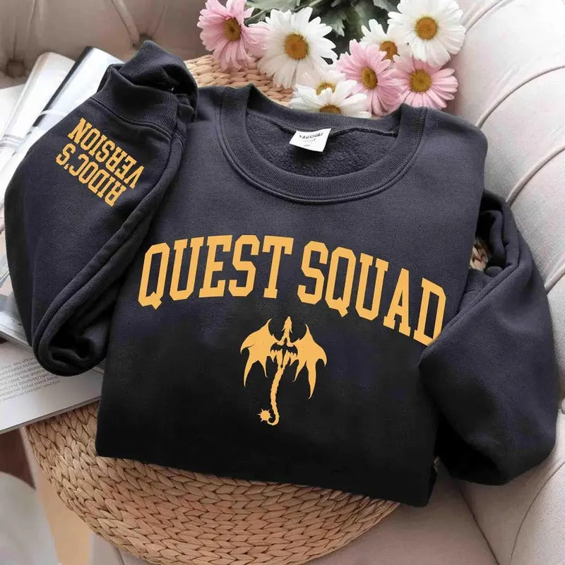 Quest Squad Onyx Storm Ridoc Sweatshirt,Onyx Storm Shirt, Basgiath War College Fourth Wing Shirt, Dragon Rider, Violet Sorrengail Gift For Book Love
