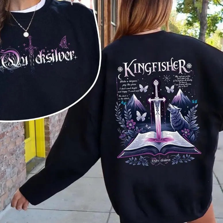 Quicksilver Series Sweatshirt, Kingfisher Shirts, Callie Hart Quicksilver, Romance Novel Shirt, Bookish Shirt, Fantasy Bookish Merch