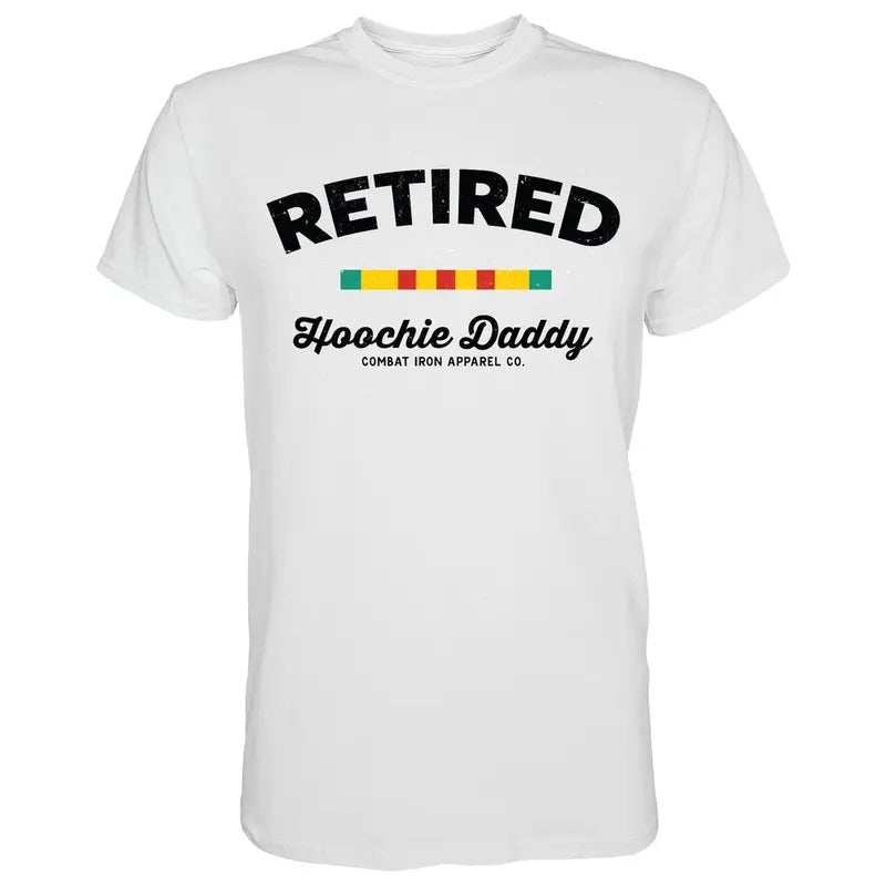 RETIRED HOOCHIE DADDY VETERAN RIBBONS MEN'S T-SHIRT
