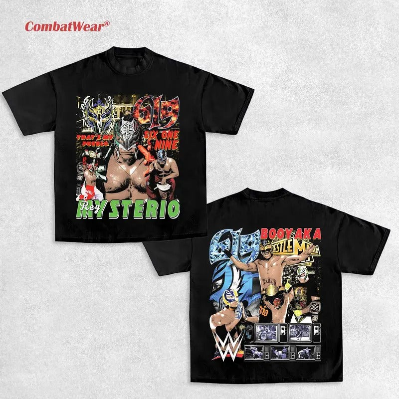 REY MYSTERIO TEE , Wrestling Tee, Wrestling Graphic Tee, Wrestler Shirt, Sports Shirt, Vintage Wresting Shirt, Wrestling Gift