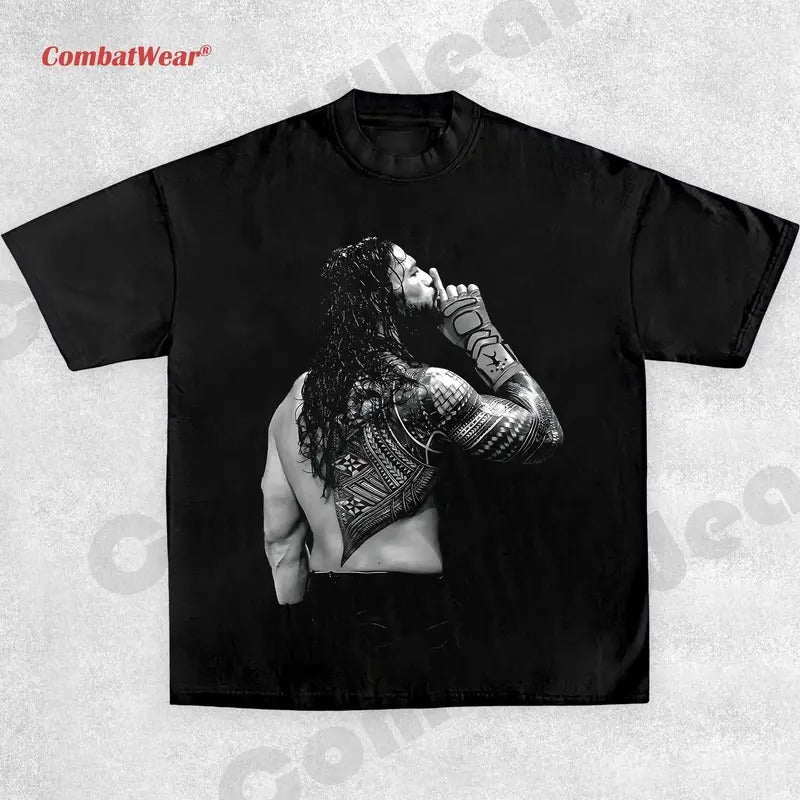 ROMAN REIGNS-SHUT UP TEE , Wrestling Tee, Wrestling Graphic Tee, Wrestler Shirt, Sports Shirt, Vintage Wresting Shirt, Wrestling Gift Streetwear
