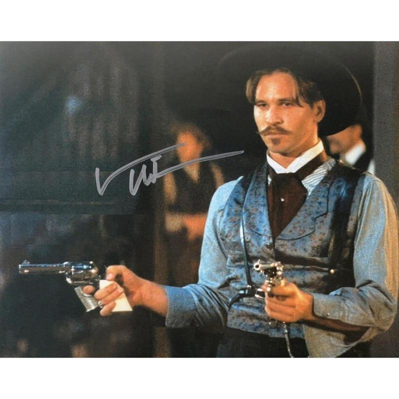 RP Val Kilmer Signed Photo Poster Certificate of Autographed Tombstone Movie Poster