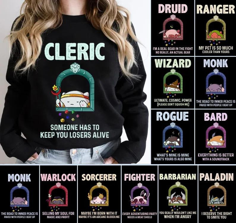 RPG Shirt, DnD Class Shirt, D&D Clothing, D and D Character Class T Shirt, Rogue Shirt, DnD Gift, DnD, Dice DnD Shirt