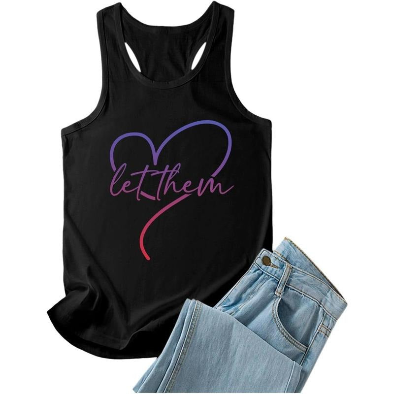 Racerback Tank Tops for Women Let Them Misunderstand You Judge You Summer Casual Tops Workout Yoga Beach Shirt Made in USA