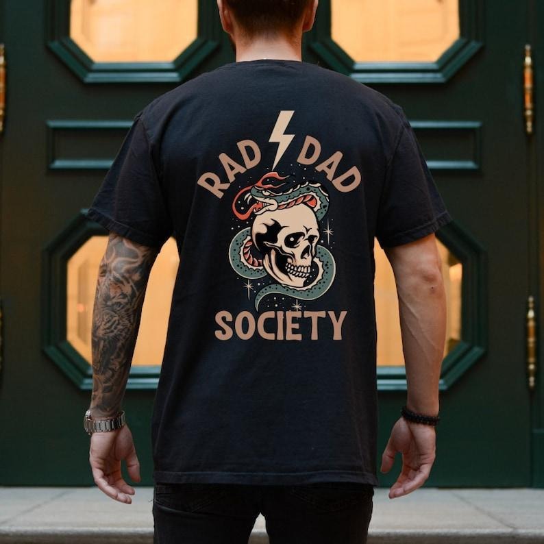 Rad Dad Society T-Shirt, Cool Dad Club, Dad Life sweatshirt, First Fathers Day Present, Dad of Girls, Papa Of Boys, Gift...