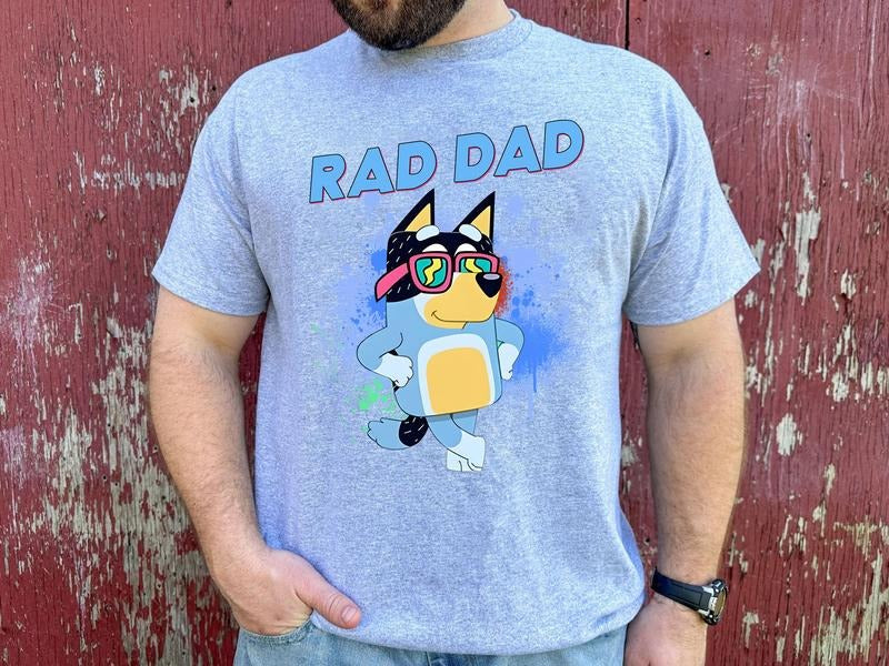 Bluey Bandit Rad Dad Shirt Bluey Dad Shirt/ Bluey Bingo Family Shirt/ Bluey Family Shirt/ Cool Dad Club Shirt/ Dad Birthday Gift/ Bluey Tee / Rad Dad Trending