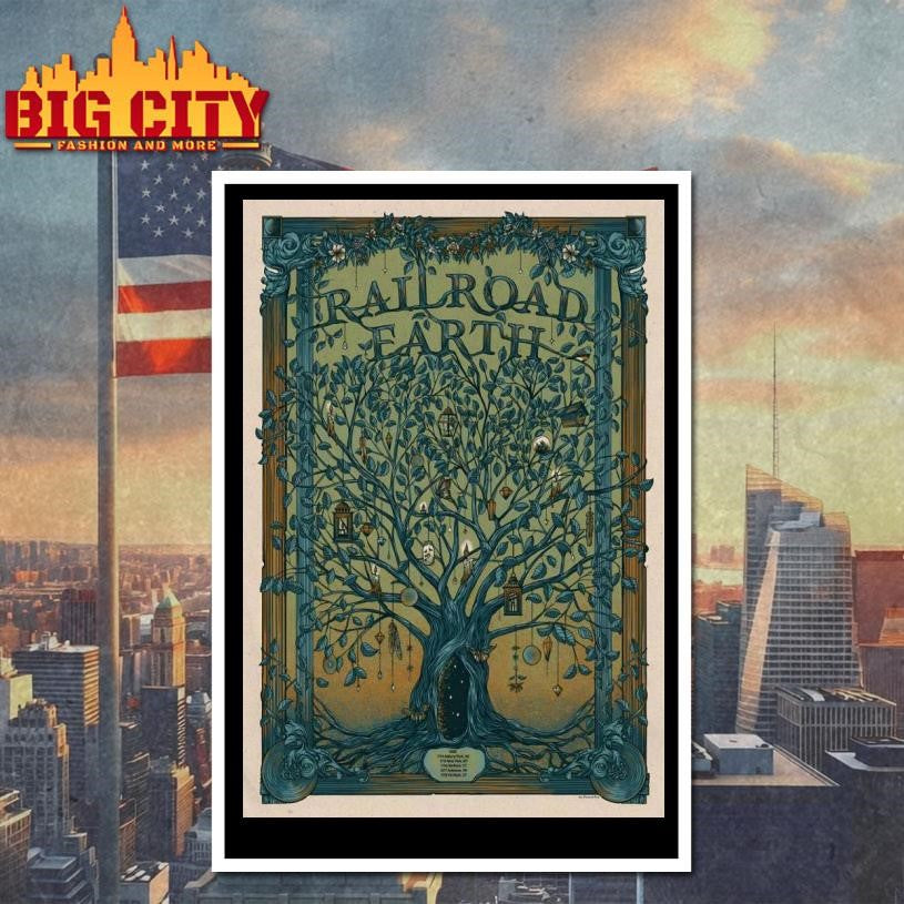 Railroad Earth Northeast Tour Winter 2026 Poster Shirt