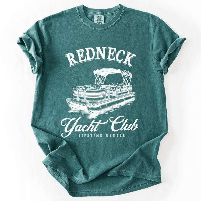 Redneck Yacht Club, Funny, Summer, Beach, Hot Girl Summer, Sunshine, Comfort Colors T-Shirt, Women's Comfort Colors Tee