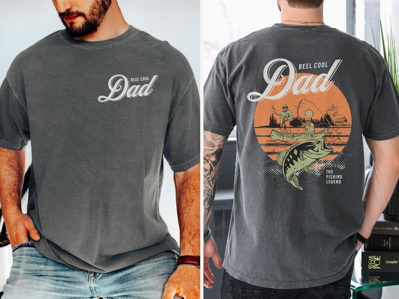 Reel Cool Dad Fishing Retro Shirt, Fishing Gift for Dad, Fishing Dad Funny Shirt, Father's Day Gift
