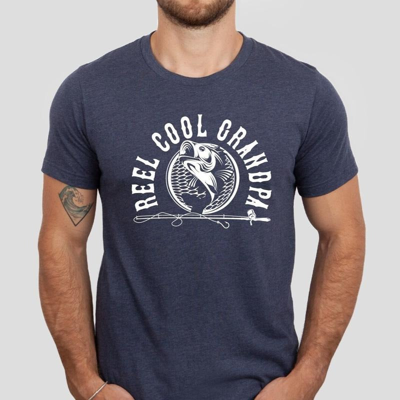 Reel Cool Grandpa Shirt, Grandpa Shirt, Grandpa Fishing Shirt, Fathers Day Shirt, Grandpa Fisherman Tee, Cool Papa Shirt, Papa Fishing Shirt