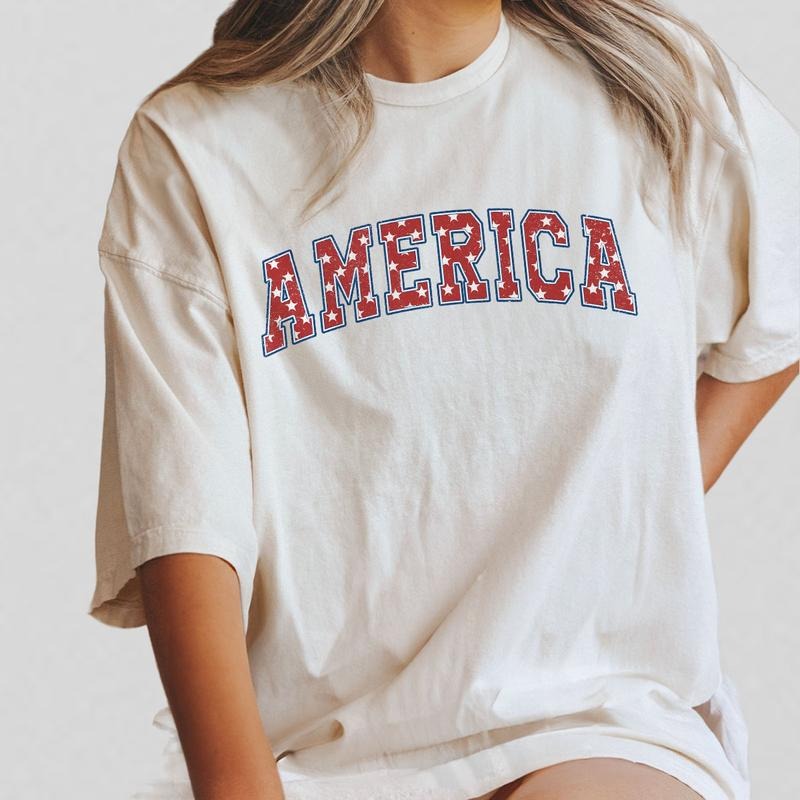 Retro 4th of July Shirt, American Star Shirt, Vintage USA Flag Shirt, July 4th TShirt, Independence Day Outfit, 1776 Flag T-Shirt, Star American Tee, Patriotic Shirts For Women, 1776 America Shirt, Gift For American, Fourth of July Tshirt, Women Top