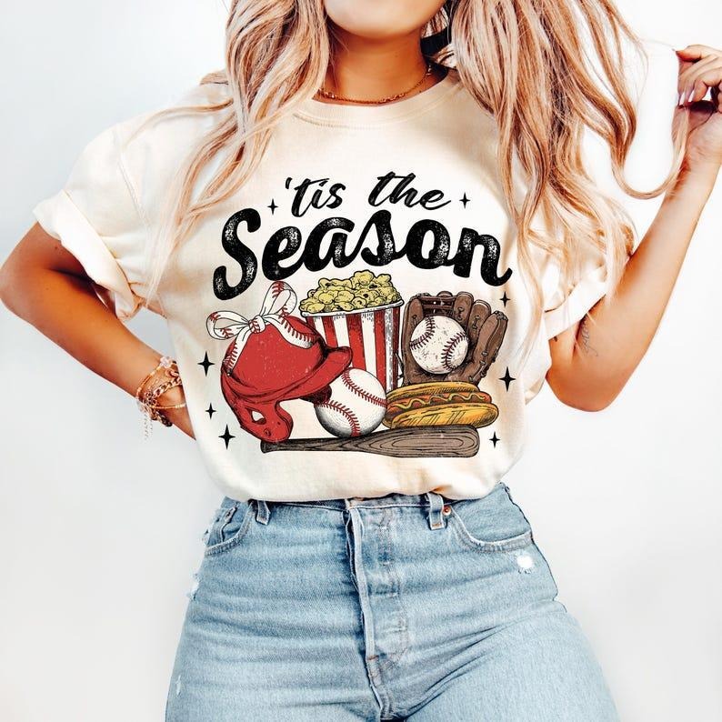 Retro Baseball tshirt-sweatshirt-hoodie, Tis the Season tshirt, Vintage Baseball hoodie, Game Day sweatshirt, Baseball Coquette hoodie, Baseball Mama tshirt, Baseball Mom T-shirt