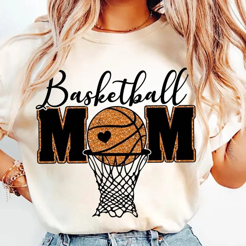 Retro Basketball Mom tshirt-sweatshirt-hoodie, Glitter Basketball tshirt, Basketball Mama Sublimation hoodie,Basketball Shirt
