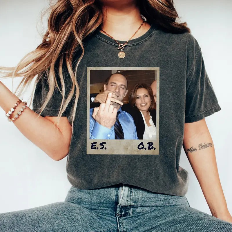 Retro Elliot Stabler And Olivia Benson Shirt, Elliot And Olivia Tshirt, Law And Order SVU Tee, 90s Graphic Tee, 90s Movie Tshirt Cotton Streetwear