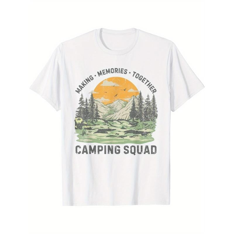 Retro Family Camping Group 2024 Set up Campers Camping Camp Squad T-shirt Made in USA