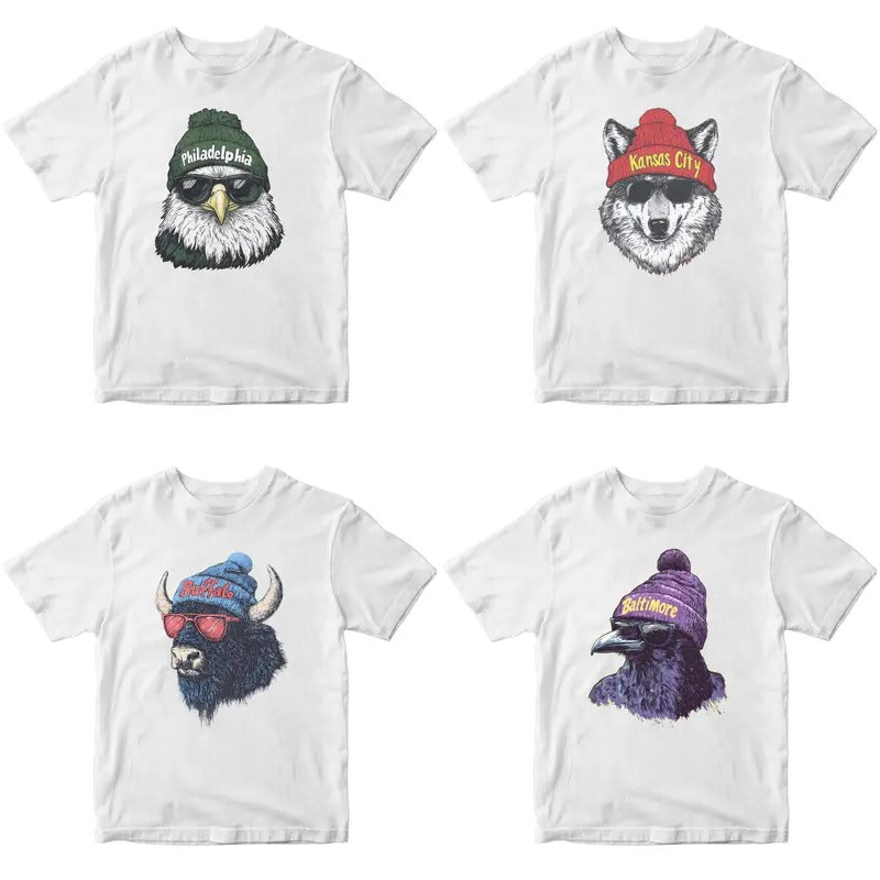 Retro Football Team T-Shirt, Vintage Mascot Graphic Tee, Unisex Sports Fan Crewneck, Football Shirt