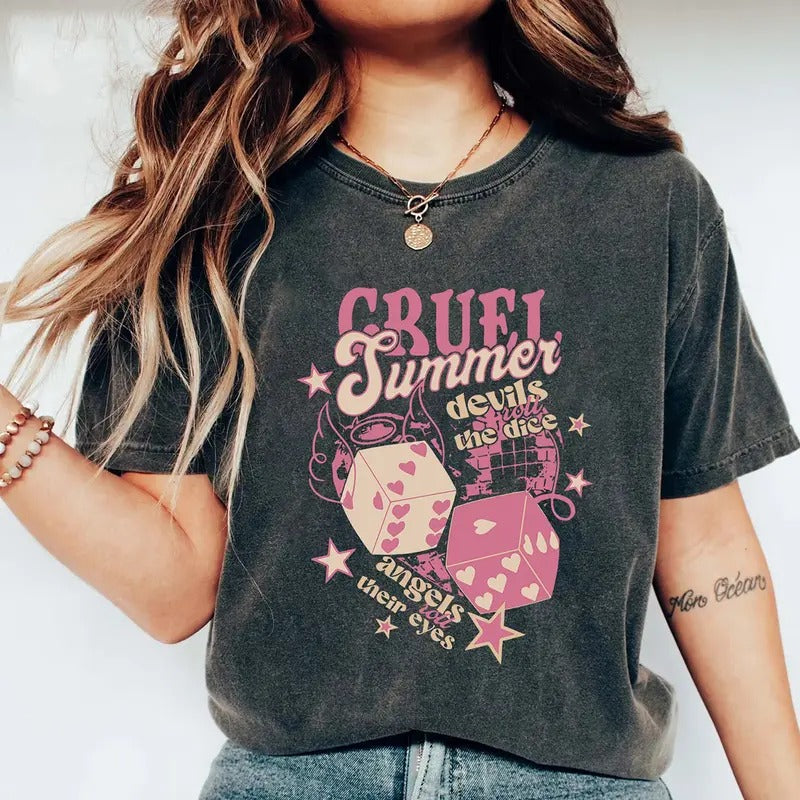 Retro Groovy Cruel Summer T-shirt, Swiftie Fan Merch Shirt, Swiftie Summer Sweatshirt, Lover Album Tee, Music Lover Fan, Swift Girls Concert