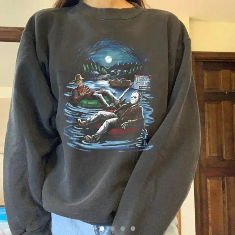 Retro Halloween Horror Movie Sweatshirt, Scream Sweatshirt