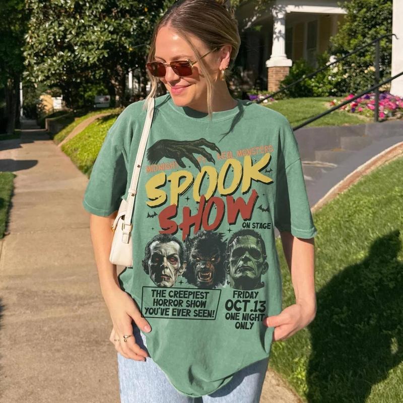 Retro Monster Halloween Shirt, Vintage 90s Horror Movie Tshirt, Spook Show Halloween Tee, Spooky Season T-Shirt