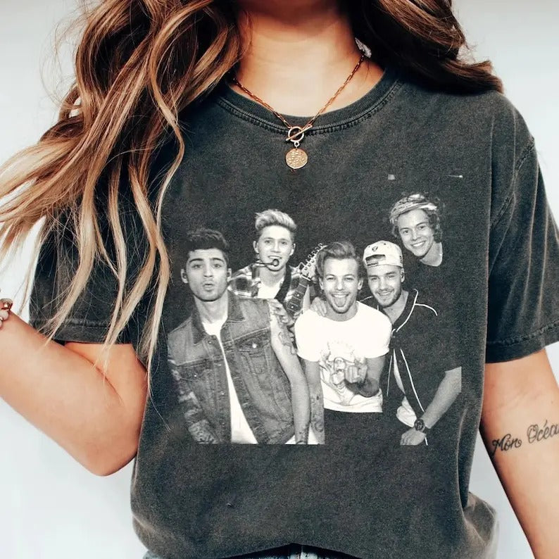 Retro One Direction Shirt, One Direction Band Shirt, One Direction World Tour Tshirt Gift For Men Women