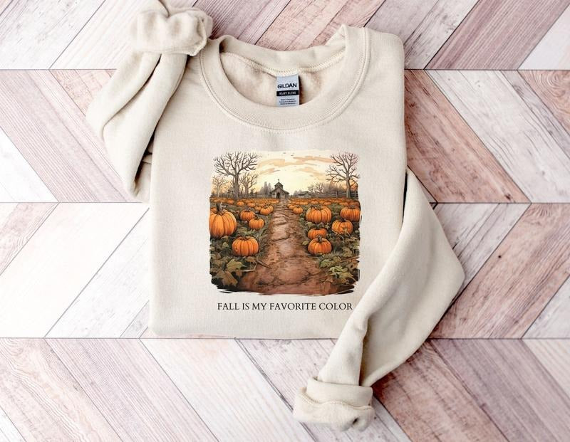 Retro Pumpkin Season Sweatshirt Cute Fall Sweatshirt Thanksgiving Gift T-Shirts, Hoodie | WearSparks.com