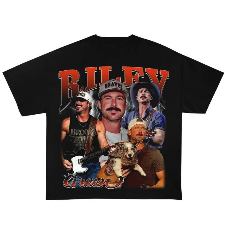 Retro Riley Greenn Shirt Vintage Bootleg Graphic Tee, Gift For Women and Man Unisex Womenswear Top Comfort