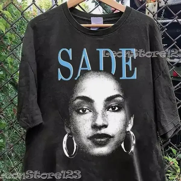 Retro Sade Shirt, Sade Fan Gift T-shirt, Sade World Tour, Sade Shirt, 100% Cotton, Crew Neck, Slight Stretch, Breathable & Wear-Resistant, All-Season Short Sleeve Tee, Perfect for Outdoor & Daily Fashion