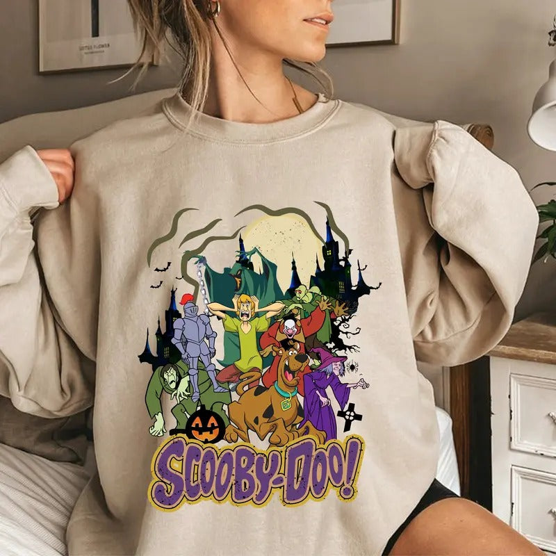 Retro Scooby Doo Tee, Spooky Movie Shirt, Scooby Doo Halloween Shirt, Scary Halloween Night Shirt, Scooby Shirt