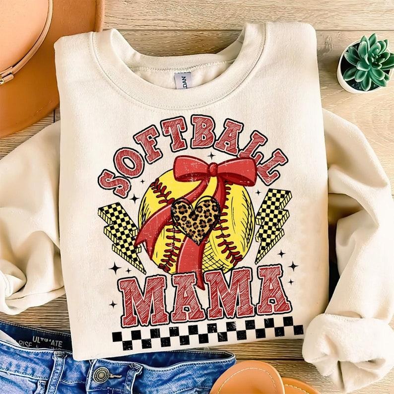 Retro Softball Sweatshirt At The Ballpark Game Day Softball Funny Softball Mom Coquette T-Shirts, Hoodie | WearSparks.com