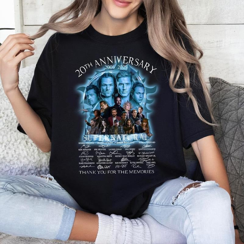 Retro Supeerenatural Homage Shirt, Casual Cotton Sam-Winchester Shirt, Dean-Winchester Shirt, Friends Supeerenatural...
