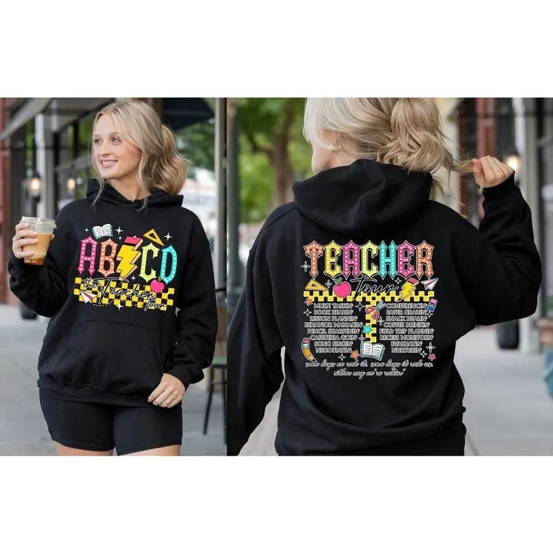 Retro Teacher Tour Shirt gift for Teacher, ABCD Teacher Tour Shirt, Back To School Shirt