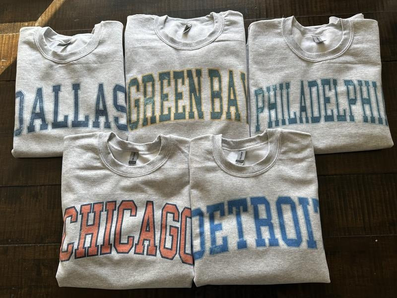 Retro Varsity Style Football Sweatshirt Comfortable Fall Sweatshirt