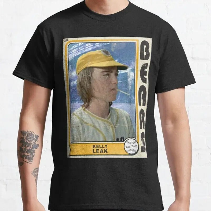 Retro Vintage Kelly Leak Bad News Bears Baseball Card T-Shirt S-3XL