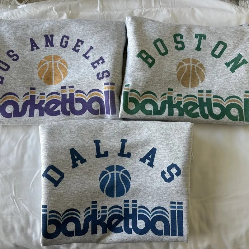 Retro Vintage Basketball Sweatshirt Comfortable Basketball Sweatshirt 2