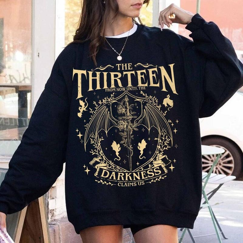 Retro the Thirteen Throne of Glass Sweatshirt, From Darkness Claim Us Sweatshirt, Bookish Gifts, Fantastic Reader Hoodie, Acotar Hoodie