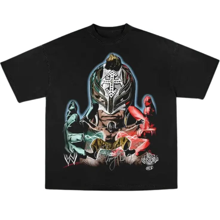 Rey Mysterio Vintage Graphic Tees, Wrestling Tshirt, Wrestler T-Shirt, WWE Shirts, Unisex Wrestling Gift Shirt Top Menswear Womenswear Streetwear
