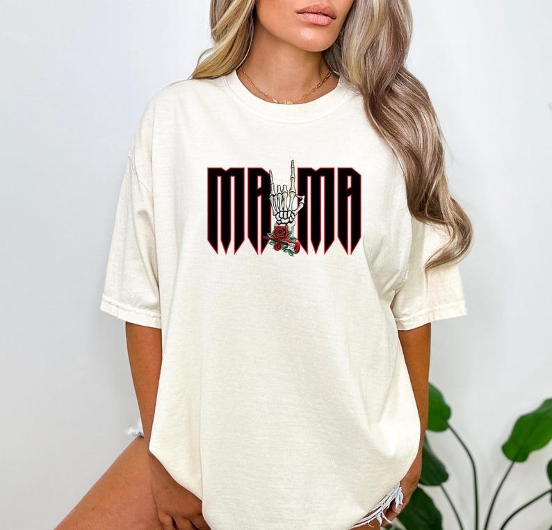 Rock Mama Shirt, Trendy Mom Shirt, Mother's Day Shirt, Rocking Motherhood Shir, Retro Mama Shirt, Mothers Day Gift Tee