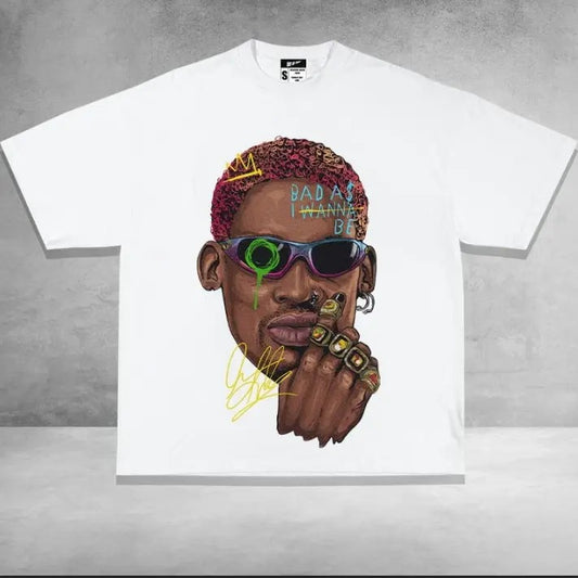 "Rodman" Big Face Art Graphic T-Shirt