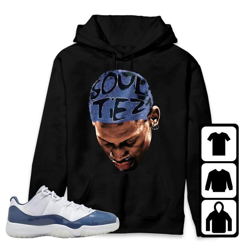 Rodman The Worm Diffused Blue Hoodie Sweatshirt, Shirt To Match Sneaker, Rap hiphop Graphic Shirt Fabric Menswear