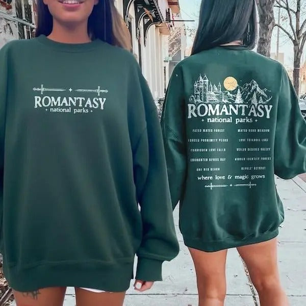 Romantasy Reader Sweatshirt | Fantasy Romance Reader Bookish Merch Book Tropes Shirt Romance Reader ACOTAR Fourth Wing Fantasy Books Gift