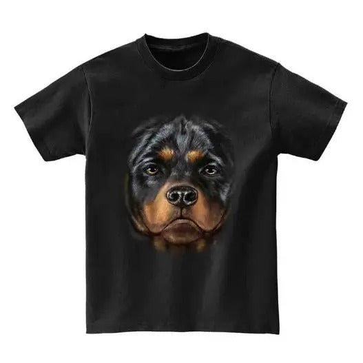Rottweiler Face, Dog - Short Sleeve Unisex, Men Made in USA