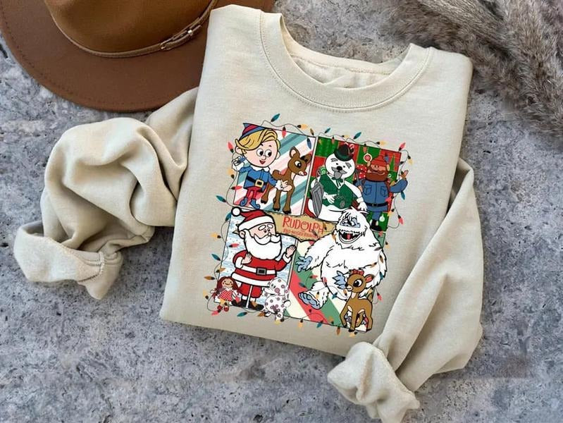 Rudolph Red Nosed Christmas Sweatshirt, A Bit Of A Misfit Hoodie, Rudolph The Red Nosed Reindeer Sweatshirt, Rudolph Movie Characters Sweatshirt, Christmas Hoodie, Christmas Gift, Christmas Reindeer Sweatshirt, Christmas Movie Shirt, Rudolph Xmas Shirt