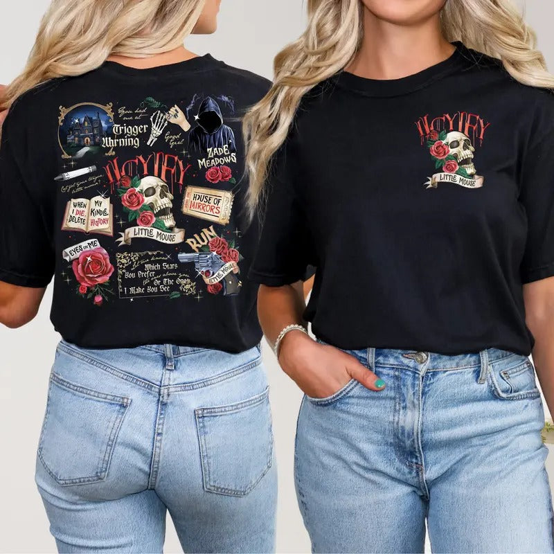 Run Little Mouse T-Shirt, Haunting Adeline Sweatshirt, Zade Meadows Hoodie, Cat And Mouse Duet Merch, Dark Romance Tee, Booktok Sweaterstyle{n002}3