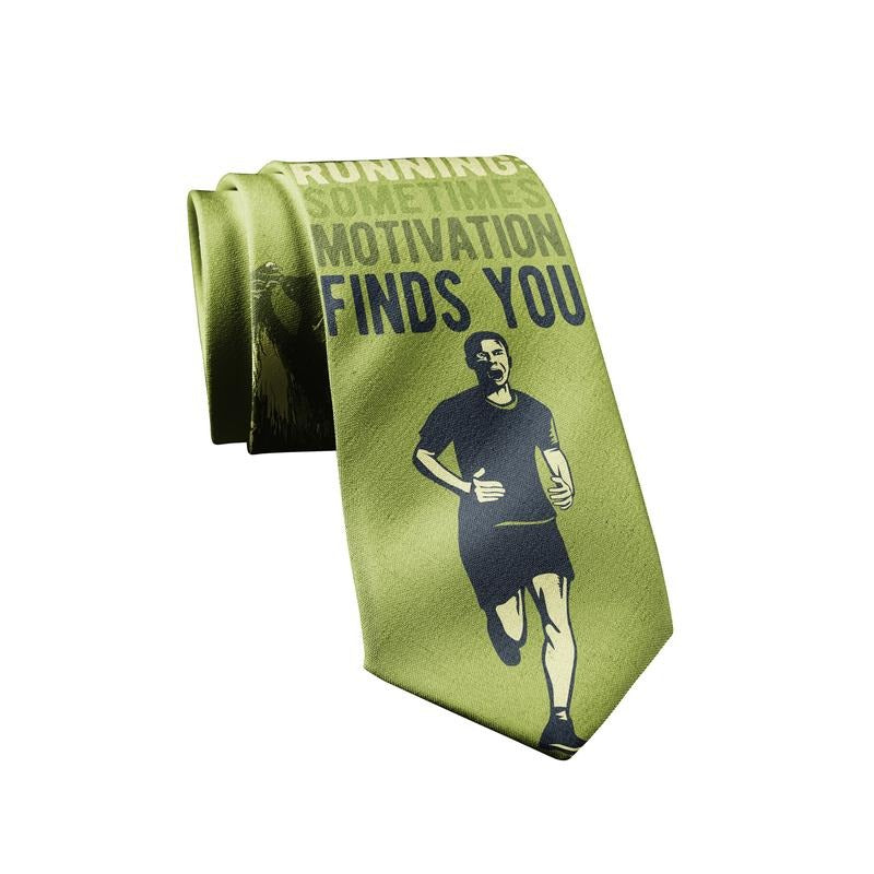Running Sometimes Motivation Find You Necktie Funny Neckties for Men Bear Tie Mens Novelty Neckties Funny Ties T-Shirts,...